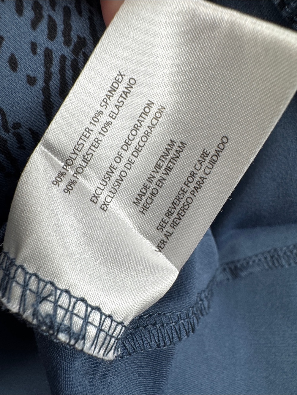 Eddie Bauer Women’s Blue Abstract Print Halter Tank Top Dress Built-In Bra Sz L - Picture 4 of 8
